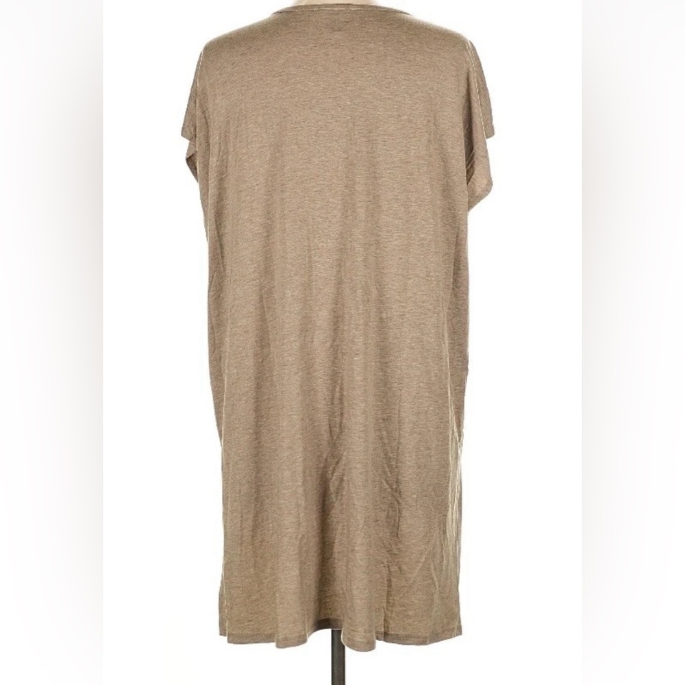 Lot of 3 perfect XL Eileen Fisher spring/summer dresses 48” B aqua grey camel - Picture 9 of 12